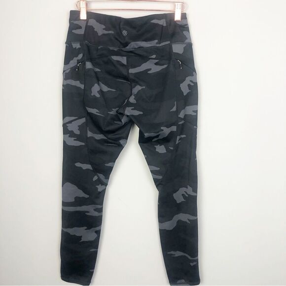 ATHLETA | Camo Contender 7/8 Compression Leggings Black Gray Women’s Size Small - Picture 10 of 13